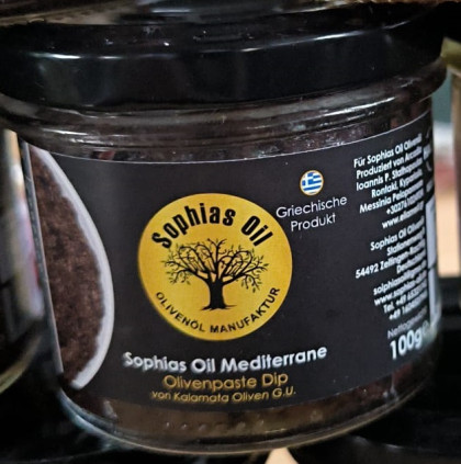 Olivenprodukte Olivenpaste Dip mit Kalamata Oliven Olivenpaste Dip mit Kalamata Oliven